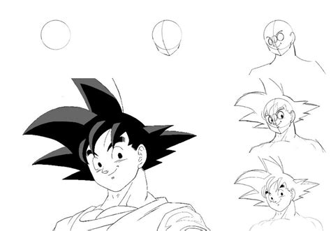 como é que desenhar o goku|Como desenhar o Goku .